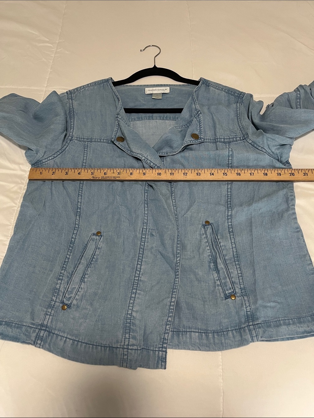 Christopher & Banks Light Blue Denim-Style Jacket - Picture 5 of 7